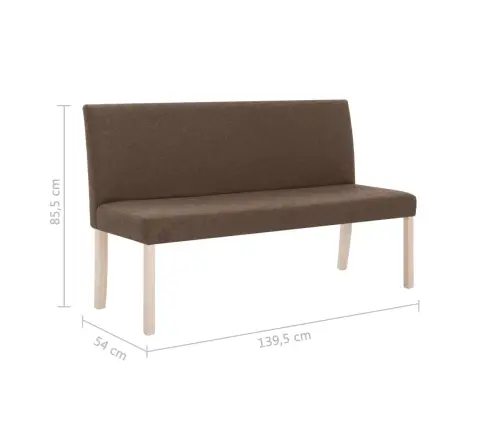 Sols, 139,5 Cm, Brūns Poliesters Vidaxl