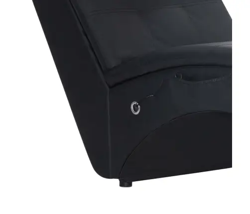 Masāžas Zvilnis Ar Spilvenu, Melna Mākslīgā Āda Vidaxl