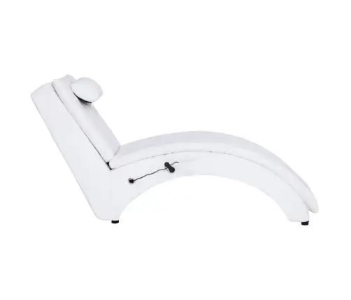 Massaažikanapee Koos Padjaga, Valge, Kunstnahk