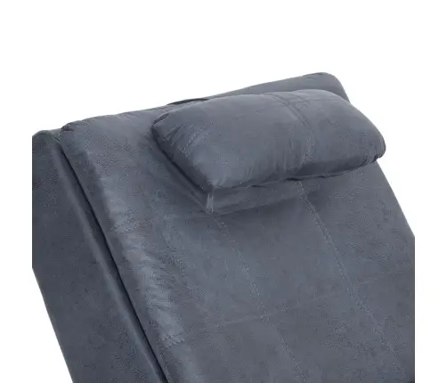 Masāžas Zvilnis Ar Spilvenu, Pelēka Mākslīgā Zamšāda Vidaxl