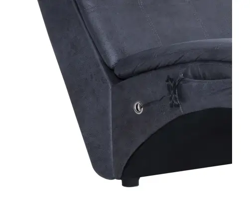 Masāžas Zvilnis Ar Spilvenu, Pelēka Mākslīgā Zamšāda Vidaxl