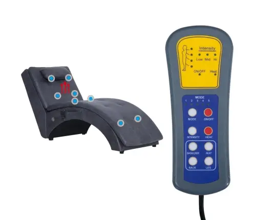 Masāžas Zvilnis Ar Spilvenu, Pelēka Mākslīgā Zamšāda Vidaxl