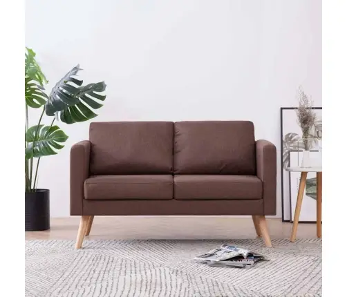 Divvietīgs Dīvāns, Brūns Audums Vidaxl
