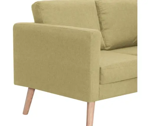 Divvietīgs Dīvāns, Zaļš Audums Vidaxl