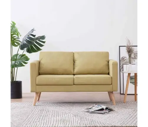 Divvietīgs Dīvāns, Zaļš Audums Vidaxl