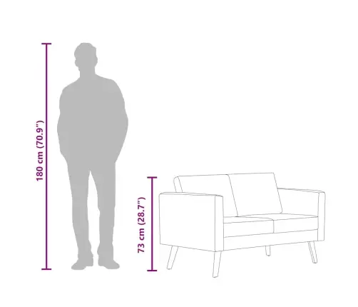 Divvietīgs Dīvāns, Melns Audums Vidaxl