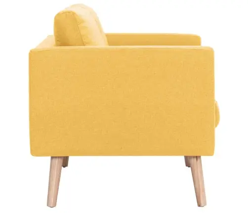 Divvietīgs Dīvāns, Dzeltens Audums Vidaxl