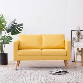 Dvivietė Sofa, Geltona, Audinys