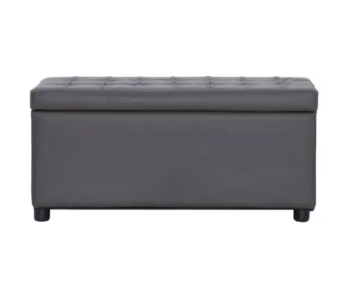 Daiktadėžė-Otomanė, Pilka, 87,5cm Dirbtinė Oda