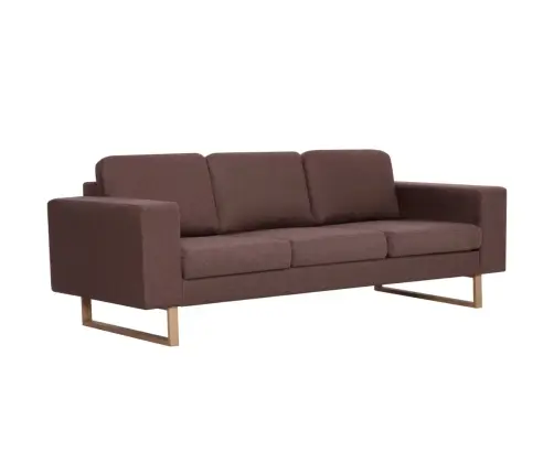 Trivietė Sofa, Ruda, Audinys