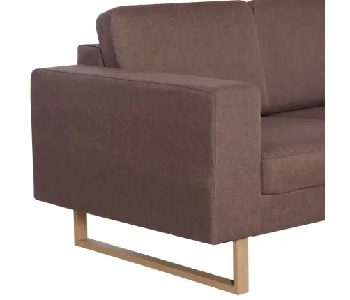 Trivietė Sofa, Ruda, Audinys