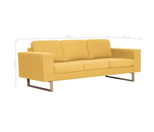 3-Kohaline Diivan, Kangas, Kollane