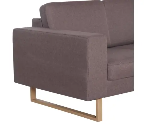 Dvivietė Sofa, Taupe Spalvos, Audinys
