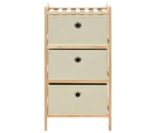 Plaukti Ar 3 Auduma Groziem, 2 Gab., Ciedru Koks, Bēši Vidaxl