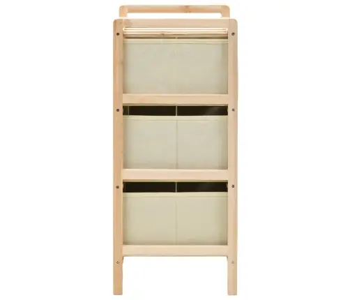 Plaukti Ar 3 Auduma Groziem, 2 Gab., Ciedru Koks, Bēši Vidaxl