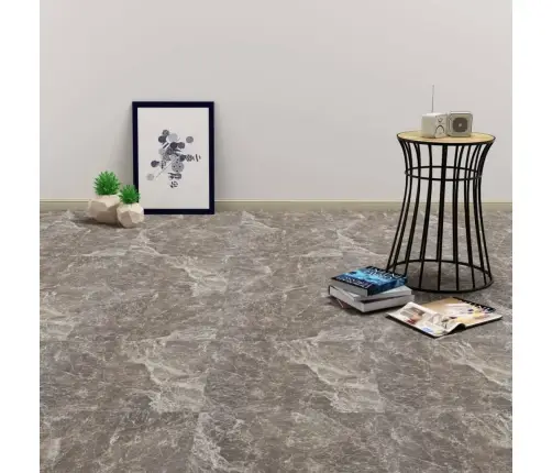 Grīdas Flīzes, Pašlīmējošas, 5,11 M², Pvc, Melna Marmora Krāsa Vidaxl