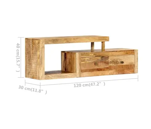 Tv Skapītis, 120X30X40 Cm, Mango Masīvkoks Vidaxl
