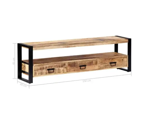 Tv Galdiņš, 150X30X45 Cm, Mango Masīvkoks Vidaxl