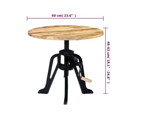 Lisalaud 60X(46-63) cm Toekas Mangopuit Ja Malm