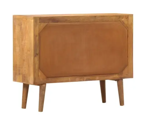 Šoninė Spintelė Su Raštais, 90X30X70cm Mango Medienos Masyvas