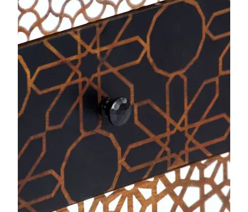 Šoninė Spintelė Su Raštais, 90X30X70cm Mango Medienos Masyvas