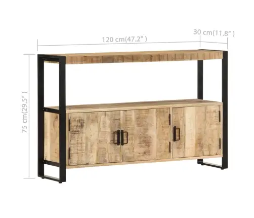 Skapītis, 120X30X75 Cm, Mango Masīvkoks Vidaxl