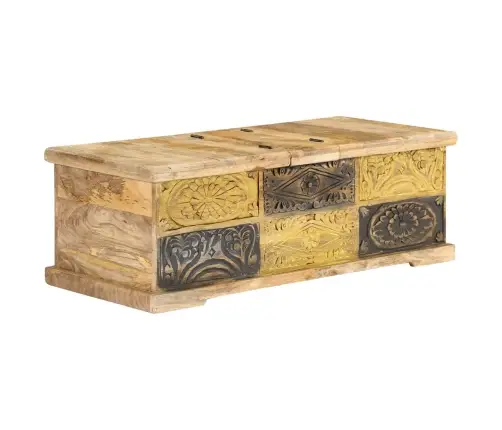 Kavos Staliukas, 100X50X35 cm Mango Medienos Masyvas Kavos Staliukas, 100X50X35 cm Mango Medienos Masyvas