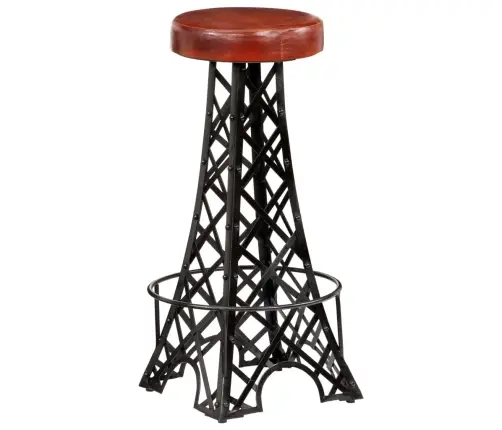 Bāra Krēsli, 2 Gab., Dabīgā Āda Vidaxl