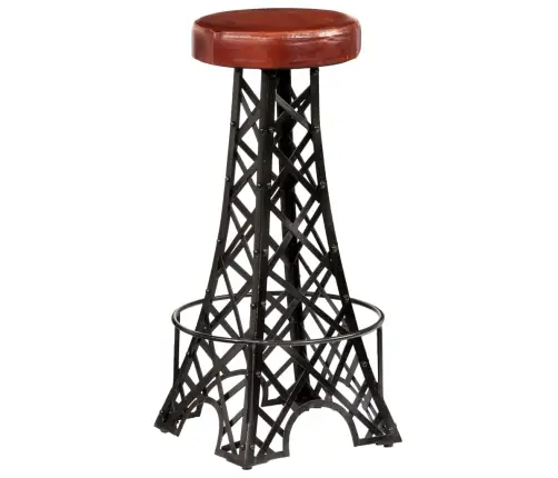 Bāra Krēsli, 2 Gab., Dabīgā Āda Vidaxl