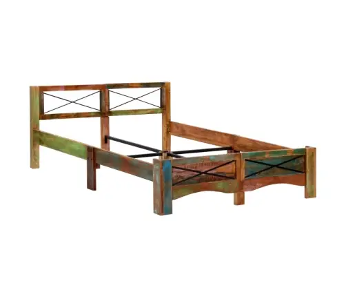 Gultas Rāmis, Pārstrādāts Masīvkoks, 140X200 Cm  Vidaxl