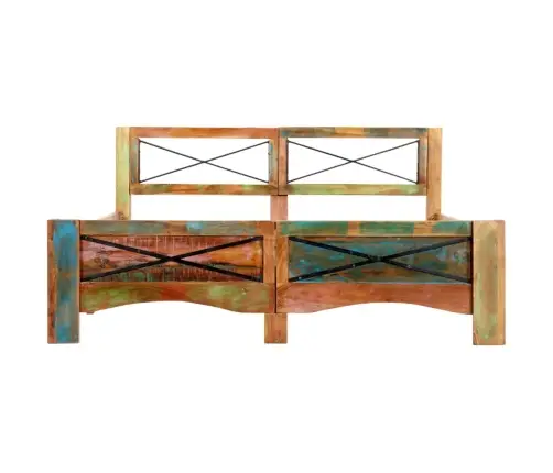 Gultas Rāmis, Pārstrādāts Masīvkoks, 140X200 Cm  Vidaxl