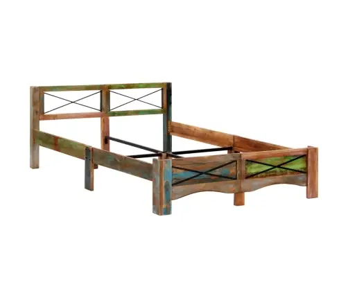 Gultas Rāmis, Pārstrādāts Masīvkoks, 140X200 Cm  Vidaxl