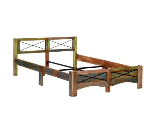 Gultas Rāmis, Pārstrādāts Masīvkoks, 140X200 Cm  Vidaxl