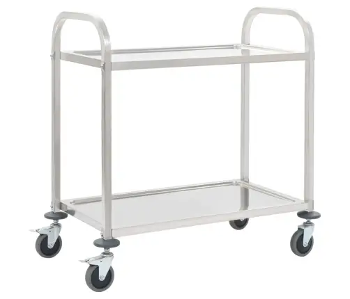 Virtuvės Vežimėlis, 96,5X55X90cm Nerūdijantis Plienas