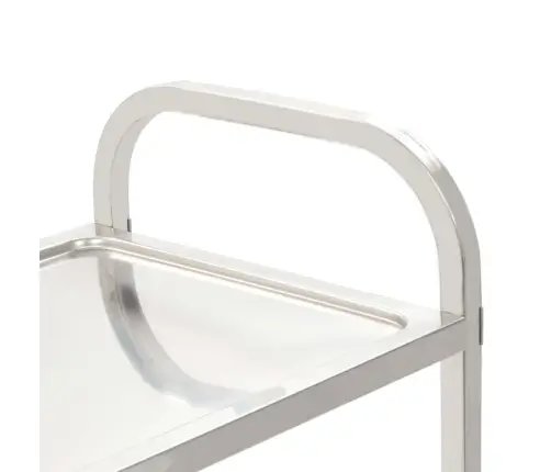 Virtuves Ratiņi, 3 Plaukti, 96,5X55X90 Cm, Nerūsējošs Tērauds Vidaxl