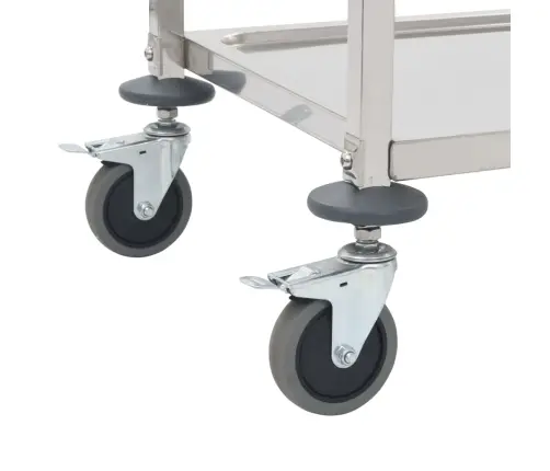 Virtuves Ratiņi, 3 Plaukti, 96,5X55X90 Cm, Nerūsējošs Tērauds Vidaxl