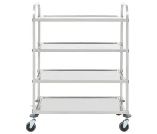 Virtuvės Vežimėlis, 107X55X125cm Nerūdijantis Plienas