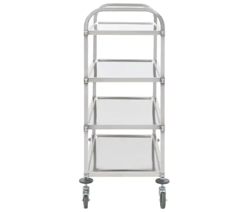 Virtuvės Vežimėlis, 107X55X125cm Nerūdijantis Plienas