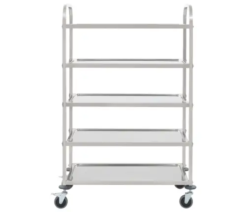 Viie Korrusega Köögikäru, 107 X 55 X 147 cm Roostevaba Teras