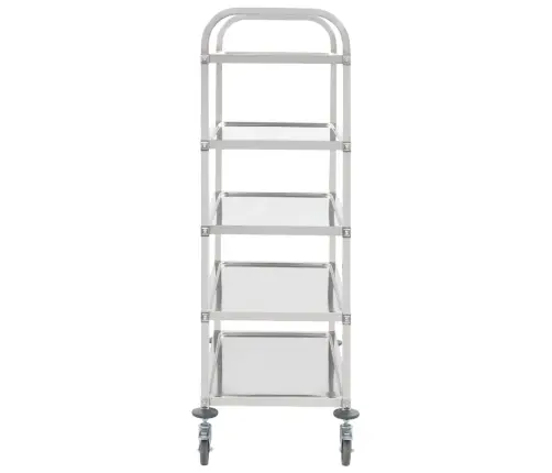 Viie Korrusega Köögikäru, 107 X 55 X 147 cm Roostevaba Teras