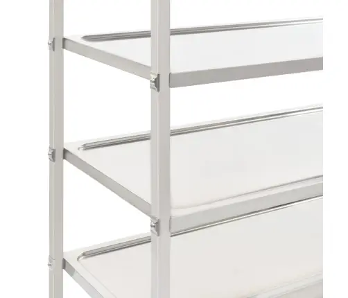 Viie Korrusega Köögikäru, 107 X 55 X 147 cm Roostevaba Teras