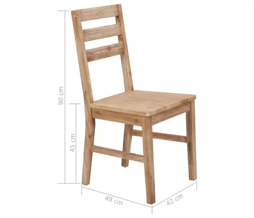 Valgomojo Kėdės, 6 Vnt., Akacijos Medienos Masyvas