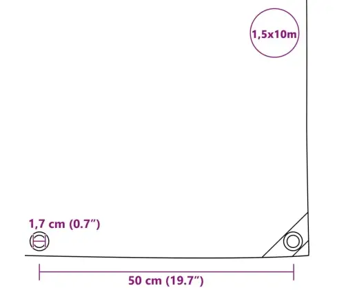 Present, 650 G/M² 1,5 X 10 M, Sinine