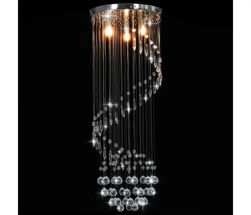 Laelamp Kristallhelmestega Hõbedane, Spiraalne, G9