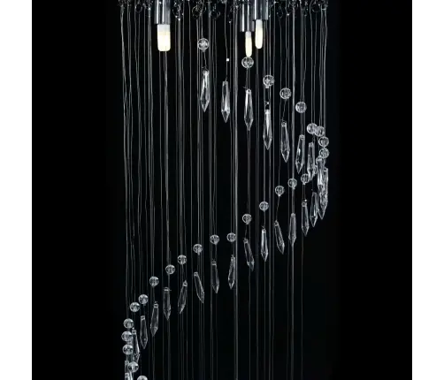 Laelamp Kristallhelmestega Hõbedane, Spiraalne, G9