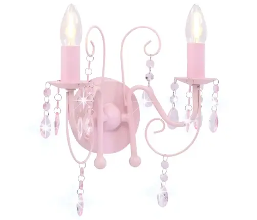 Lamp Helmestega Roosa Ümmargune 2 X E14 Pirni