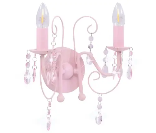 Lamp Helmestega Roosa Ümmargune 2 X E14 Pirni