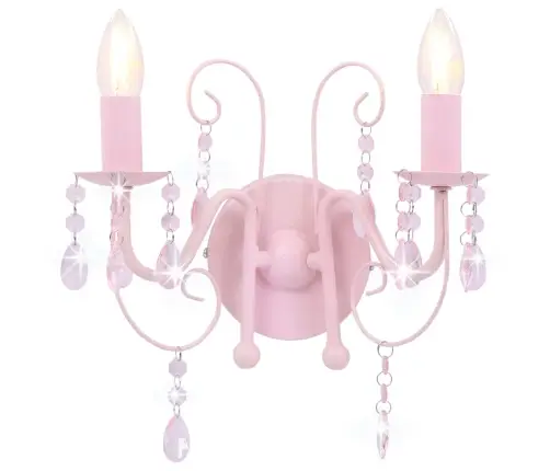 Lamp Helmestega Roosa Ümmargune 2 X E14 Pirni