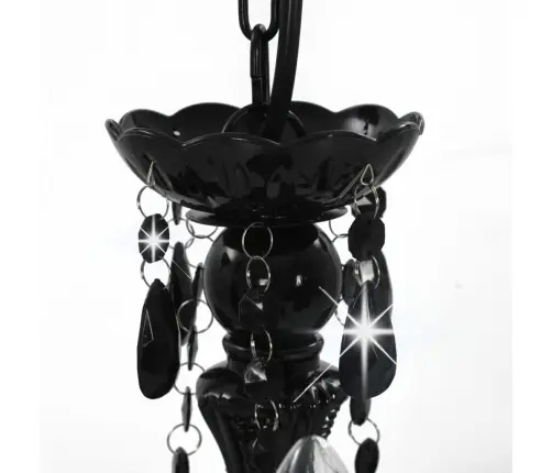 Lühter Helmestega, Must, Ümmargune, 3 X E14