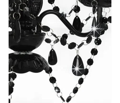 Lühter Helmestega, Must, Ümmargune, 3 X E14